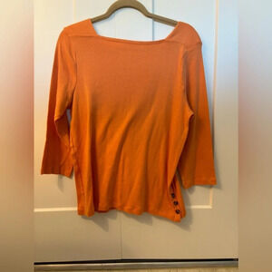 Chicos Women’s The Ultimate Tee Orange Size L